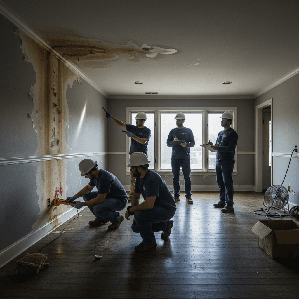 Professional flood damage assessment and restoration