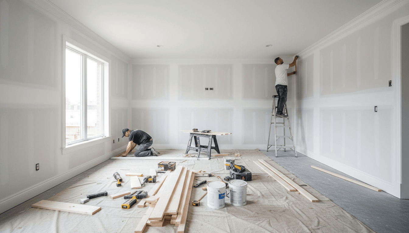 Full house refurbishment project showing comprehensive property renovation scope